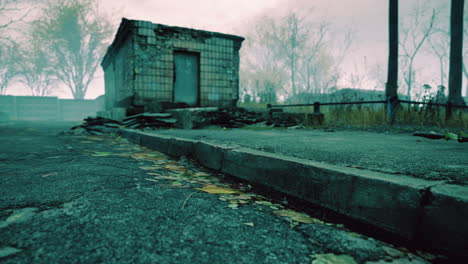 vista de la ciudad de pripyat de la zona de exclusión cerca de la central nuclear de chernobyl
