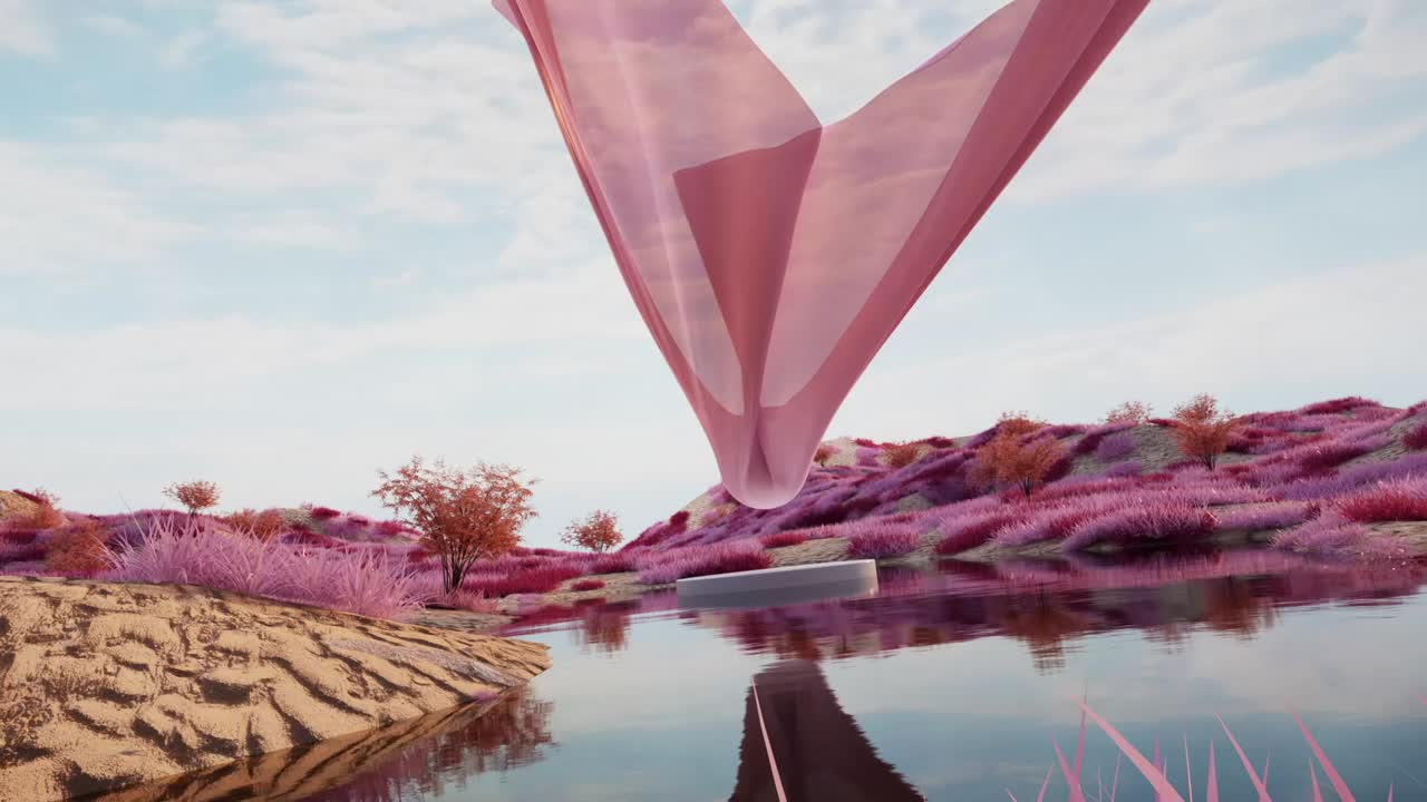 3D Logo Reveal with Nature Landscape