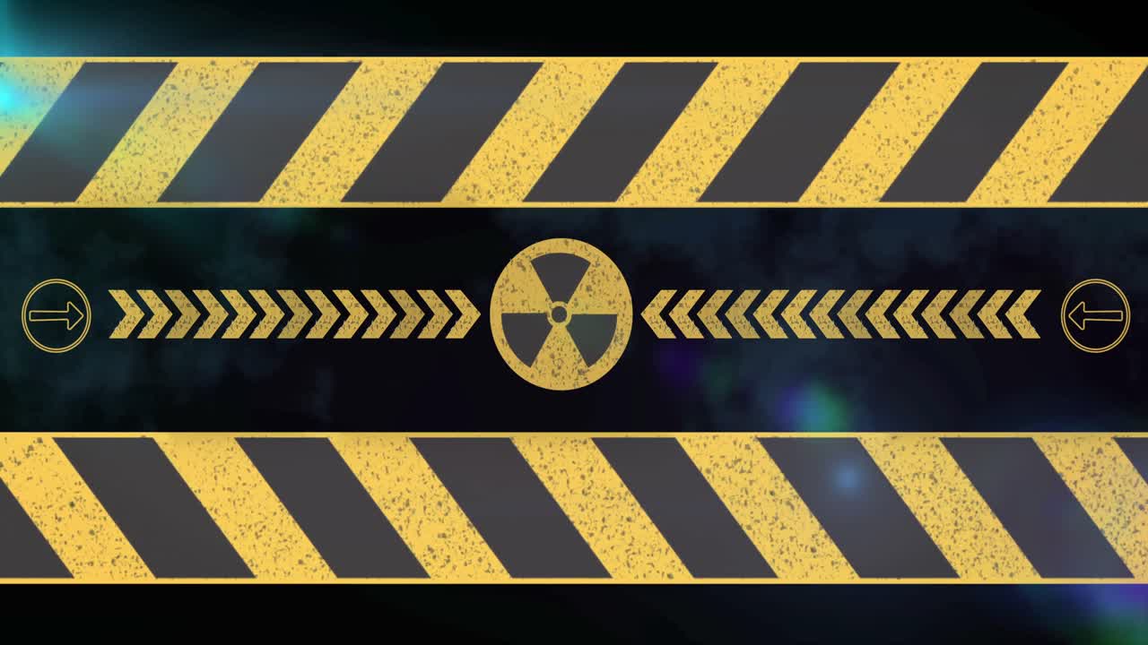 라이트 스 ⁇  위에 있는 생물학적 위험 기호의 애니메이션