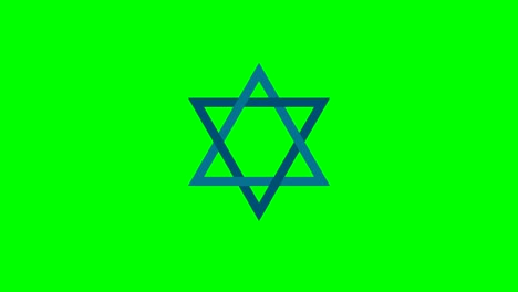 star of david flat design animation icon