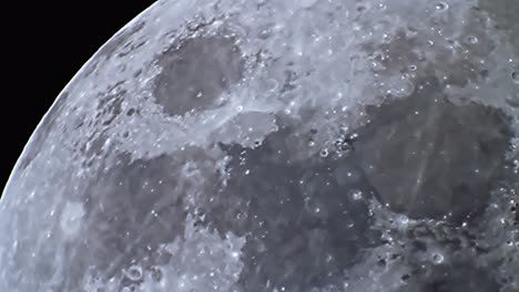 moon craters in the night