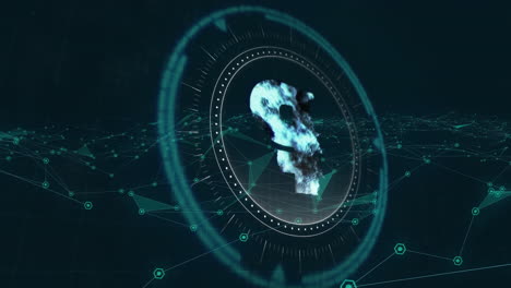 animación de la moneda del rublo sobre fondo negro
