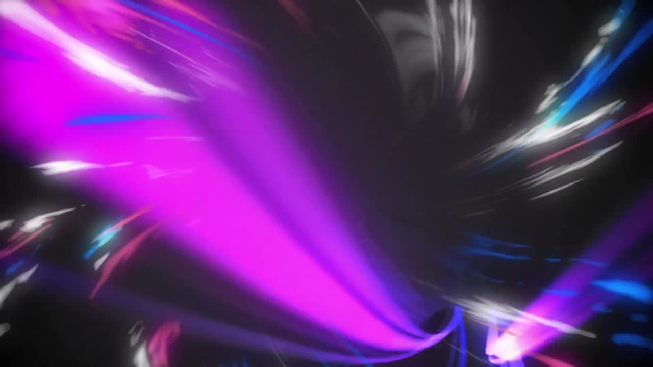 animación de rastros de luz brillante girando en un túnel de luces brillantes