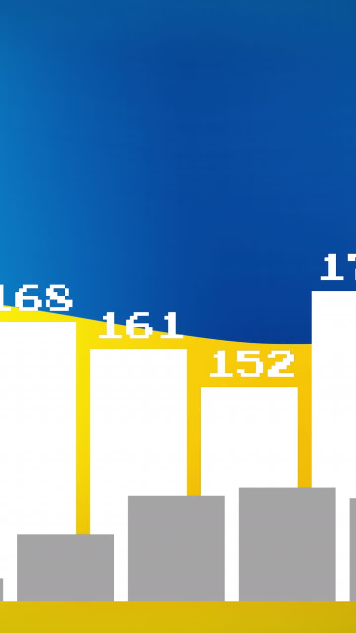 Animation of data processing over flag of ukraine