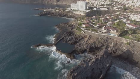 tenerife from drone, canary islands. santiago del teide