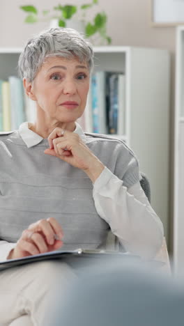 a woman therapist listening to a patient during a counseling session