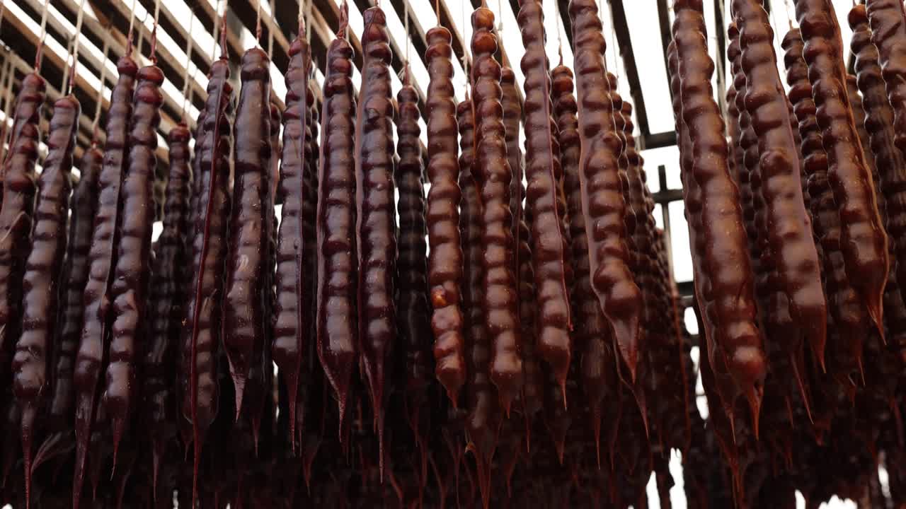 Churchkhela hanging to dry