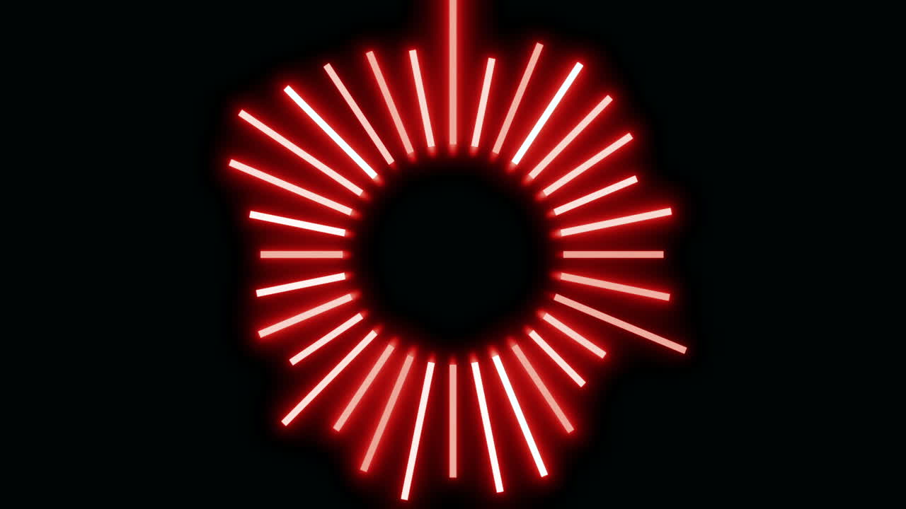 patrón de círculo rojo de neón