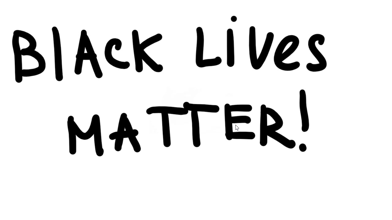 Black Lives Matter. Protestbanner om sorte menneskers menneskerettigheder i USA