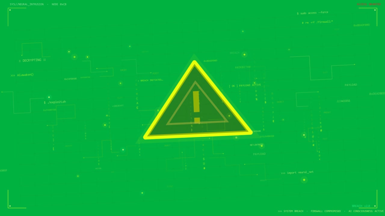 Alert triangle popping on HUD map, pulsing dots moving, tags flowing, monitoring on transparent bg