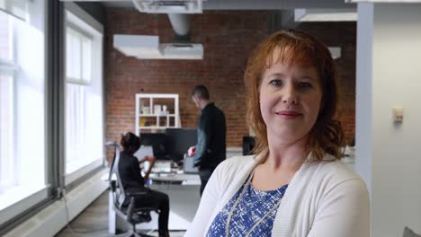 Portrait-of-a-businesswoman-working-in-a-modern-officeâ€¨