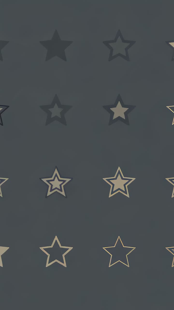 Vertical video: Zooming camera moving closer to dark gray wallpaper, focusing on cream stars