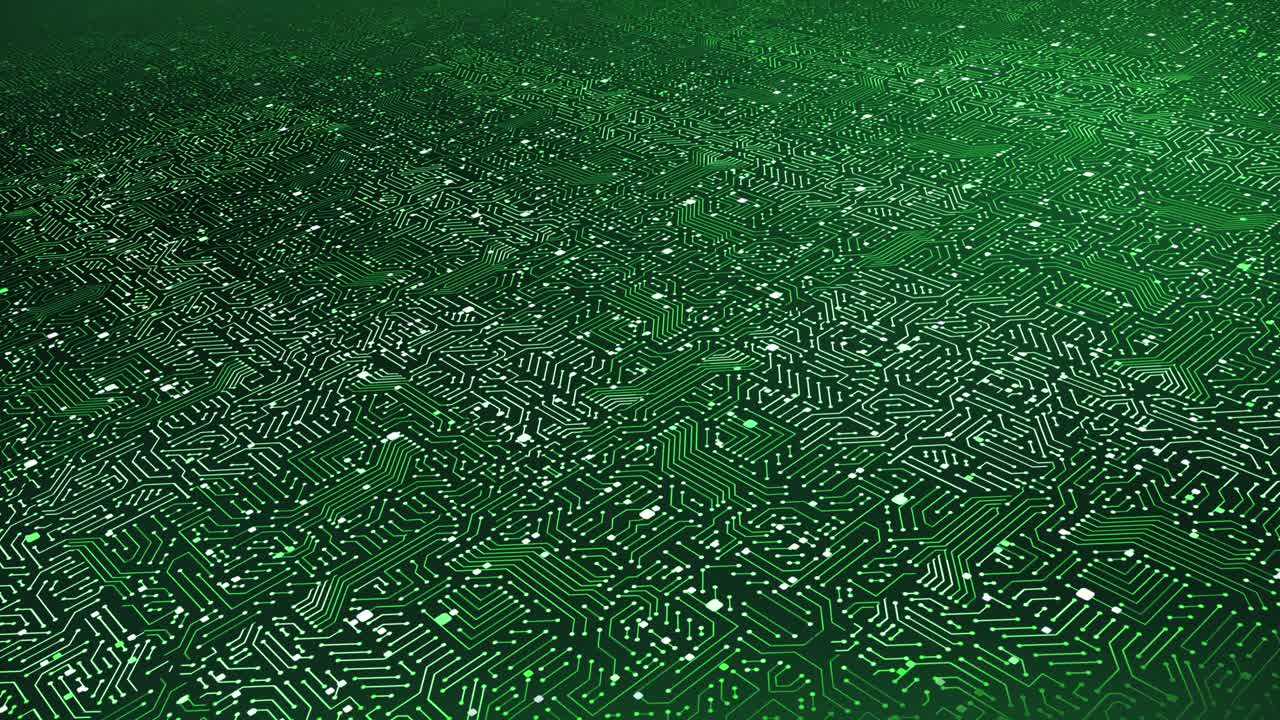 scheda di circuiti di intelligenza artificiale. trasmissione di dati ad alta velocità. ciclo perfetto