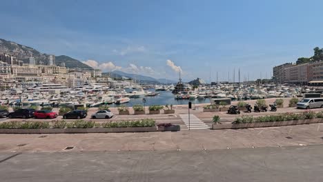 scenic view of monte carlo with tourists and yachts