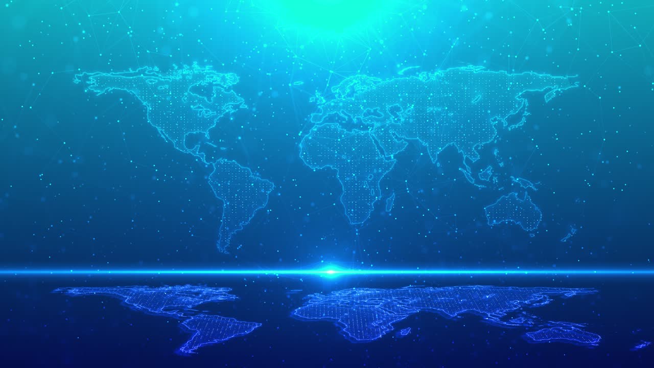 Digital earth globe with wireframe network connection data transfer from space 3d artificial