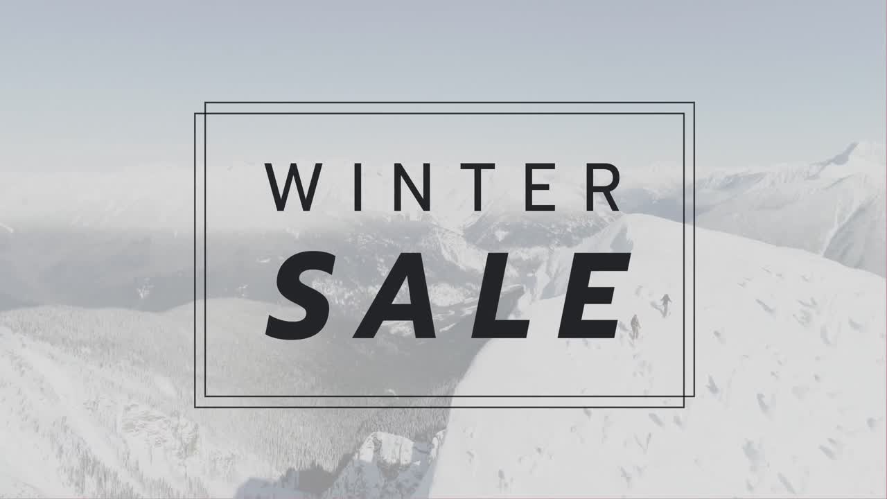 겨울 판매 4k의 디지털로 생성 된 비디오