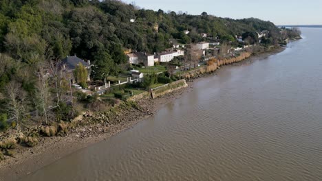 Gauriac-Marmissom-homes-by-Gironde,-Bordeaux,-France---aerial