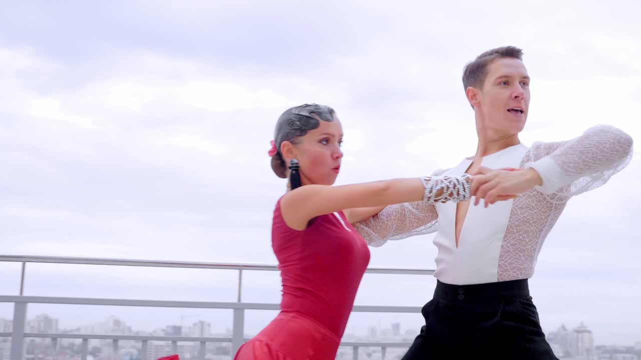 Couple Dancing on Rooftop