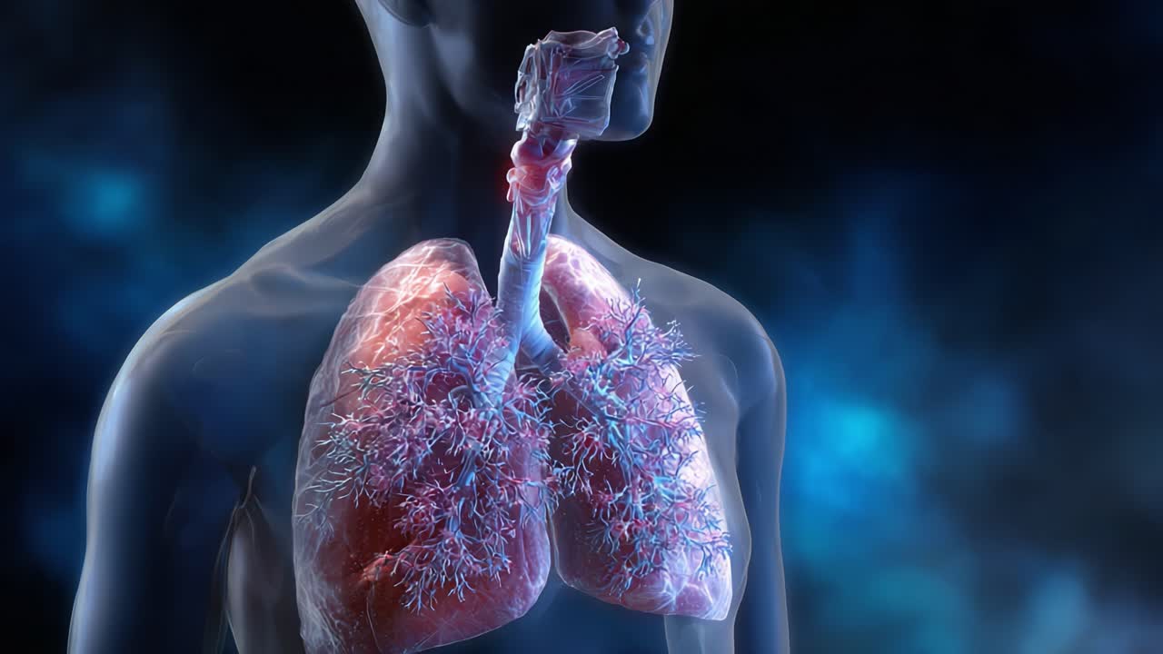 A Detailed Visualization of Human Lungs and Respiratory System Anatomy: Exploring the Structure, Function, and Importance of Pulmonary Health