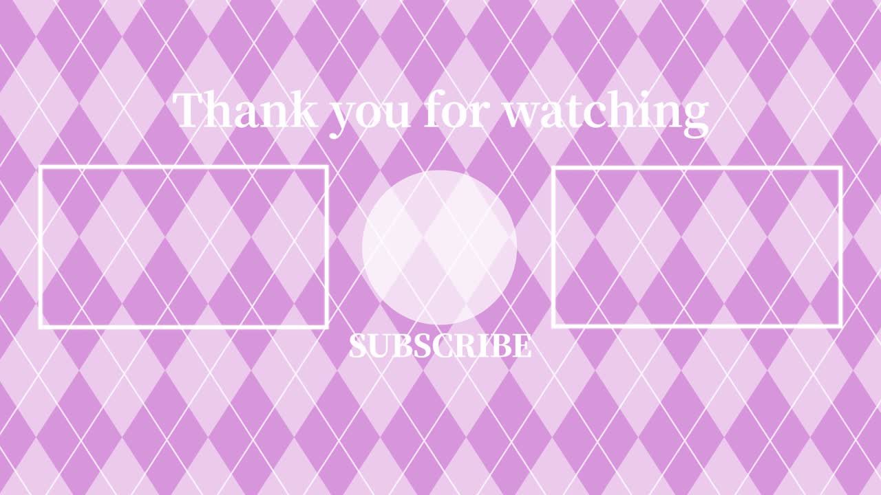 argyle 패턴 엔드 카드 엔딩 스크린 모션 그래픽