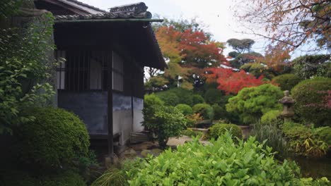 japanese traditional garden at kaita town, hiroshima prefecture