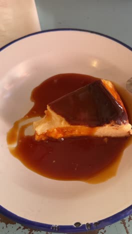 woman and flan