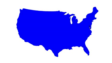 usa map - blue coating peels off