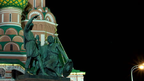 catedral de san basilio en moscú movimiento de parada lapso de tiempo