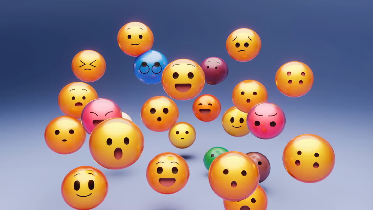 Collection of Diverse 3D Emojis with Various Expressions