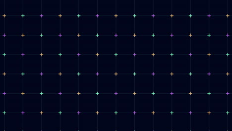 vibrant colored dot grid pattern on black background