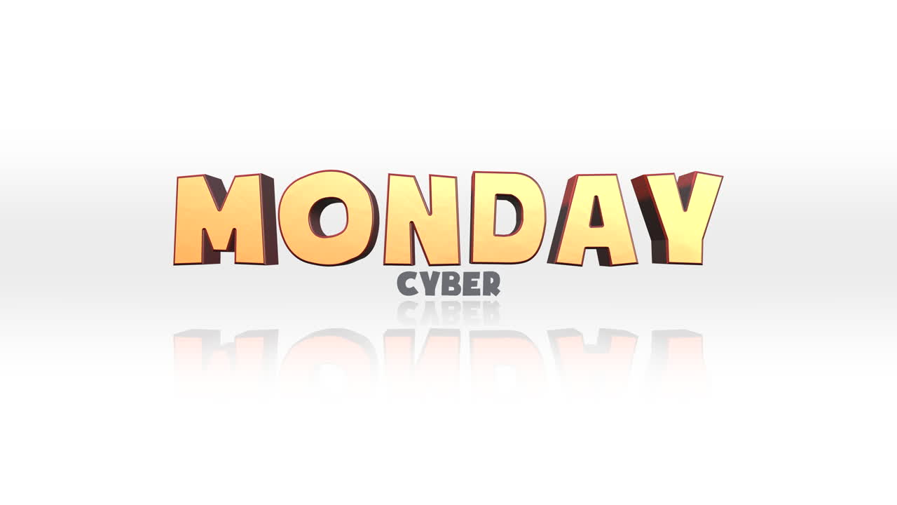 sombras caprichosas: texto de dibujos animados de cyber monday en gradiente