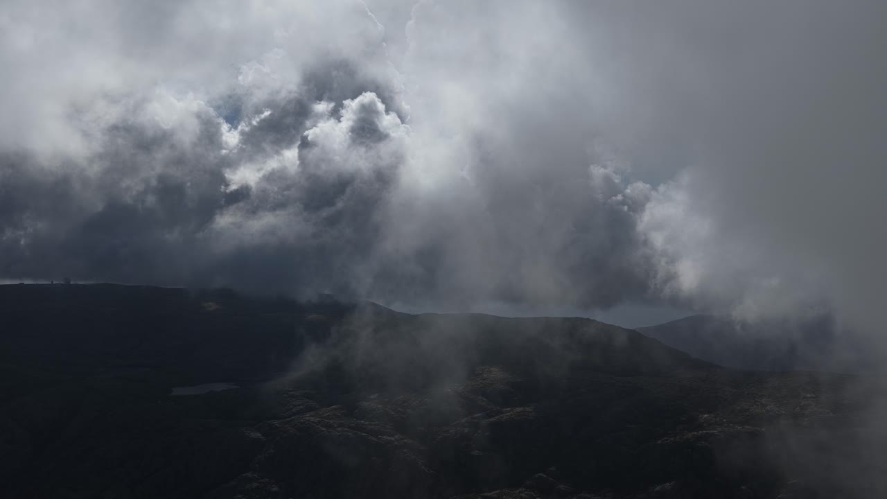 Reveal from inside the clouds