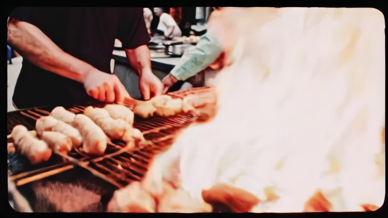 Busy Asian Street Market