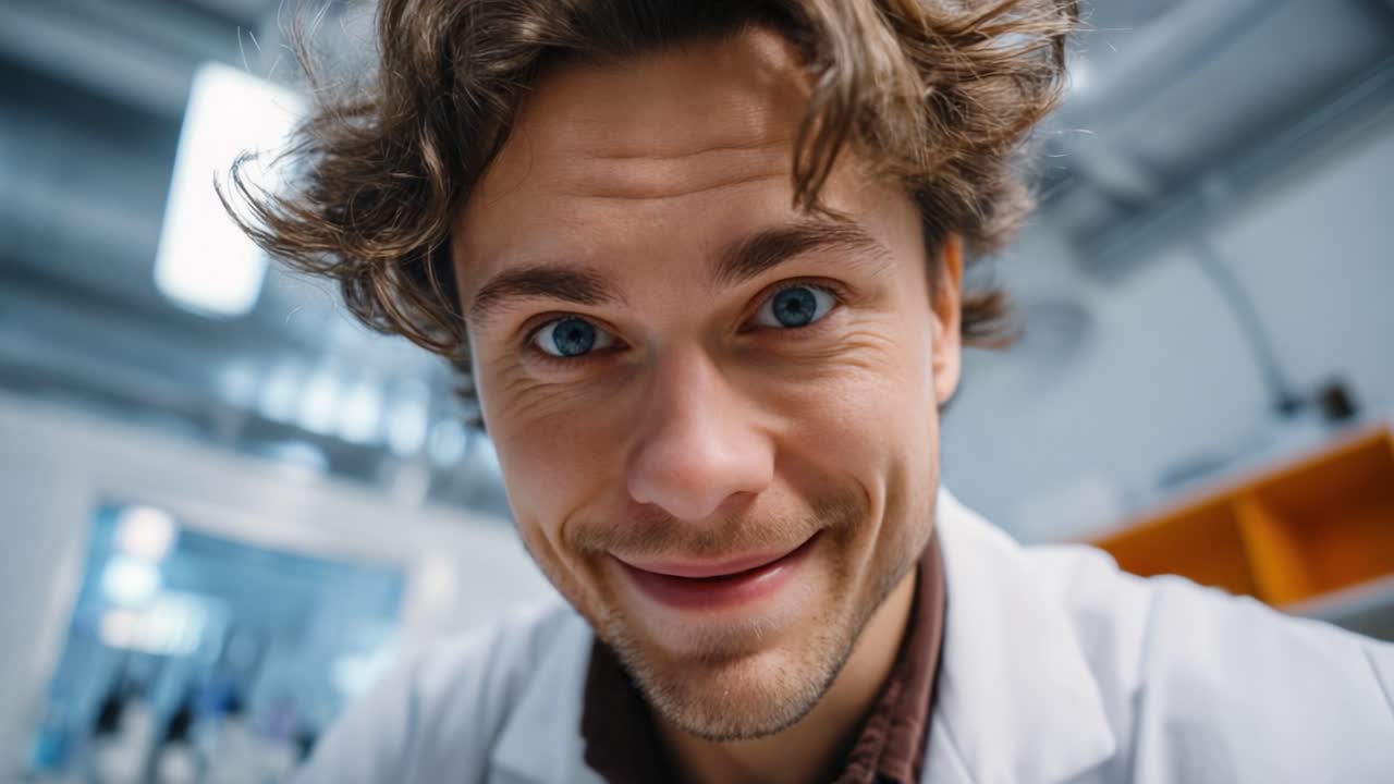 Engaged Scientist Capturing Attention in Laboratory Setting, Portraying Curiosity and Enthusiasm Towards Scientific Discovery and Research Innovations