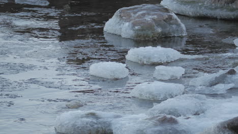 Hielo-En-La-Orilla-Del-Lago