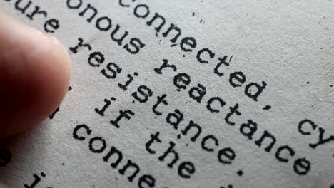 Printed Text On Paper