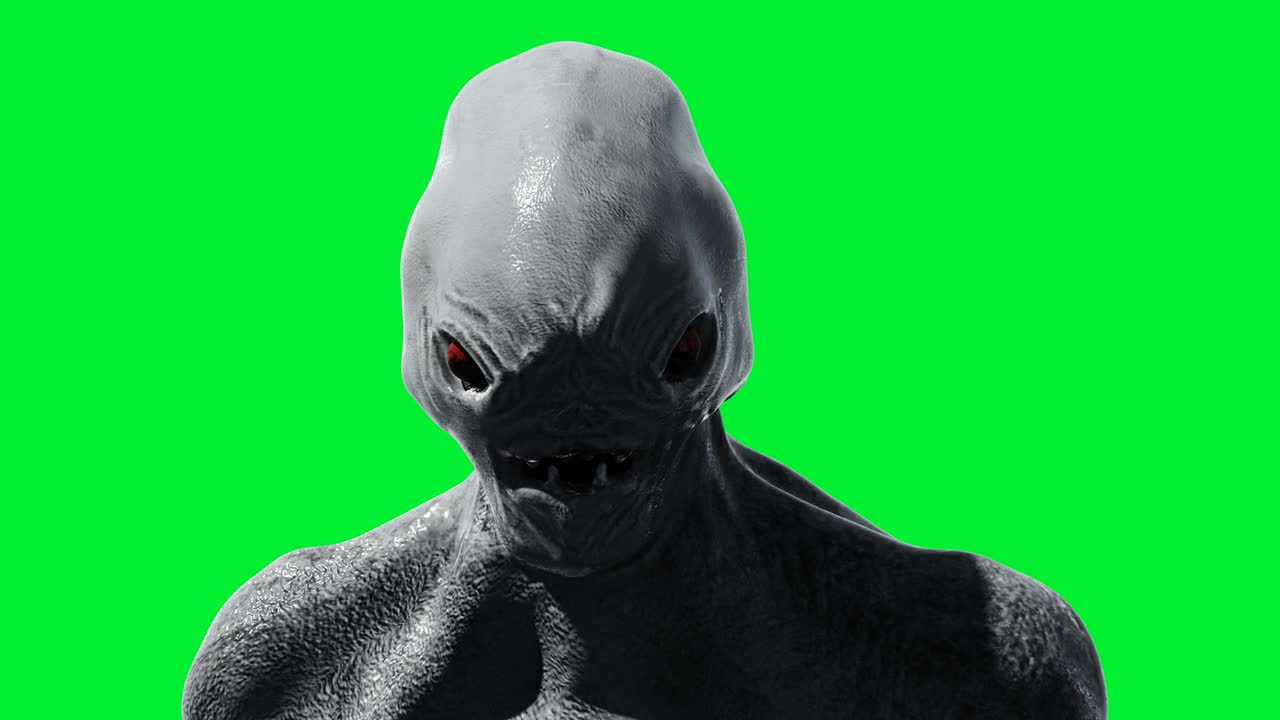 animación de monstruos aterradores. físico, movimiento, desenfoque. animación realista en 4k. pantalla verde