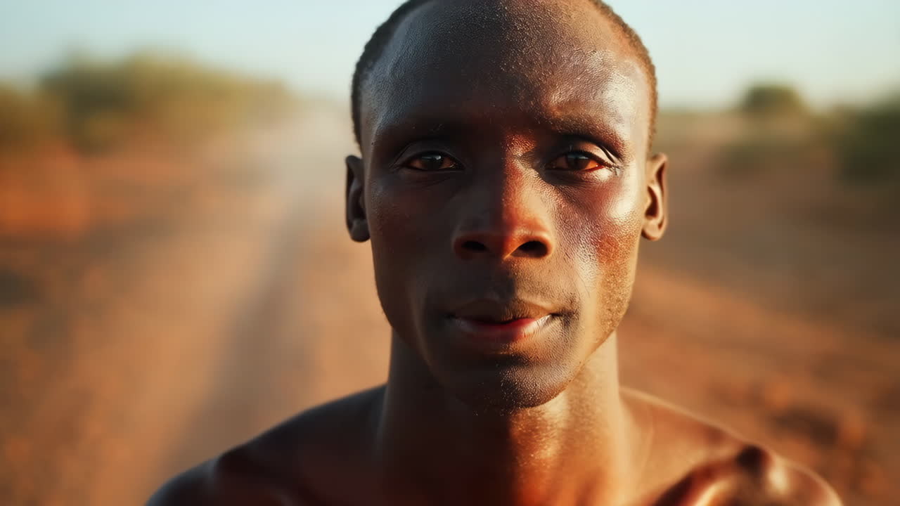 Close-up Portrait of a Man Outdoors