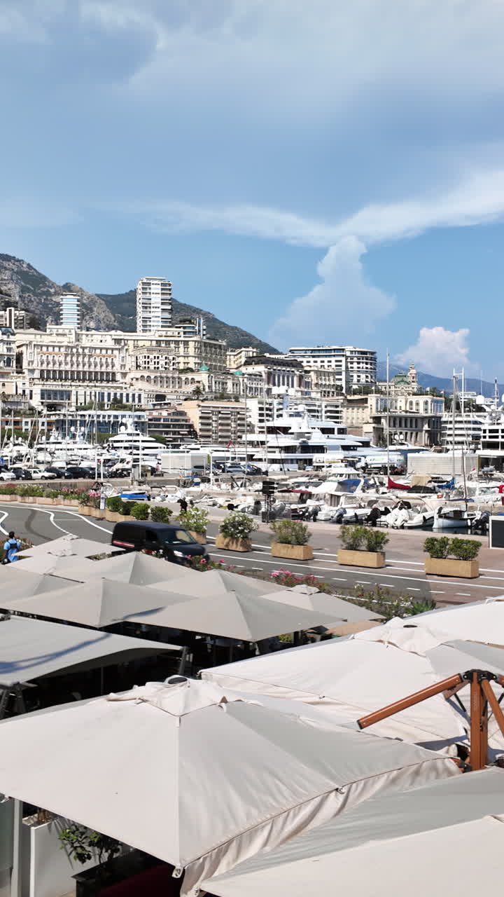 View of the skyline of Monaco in daylight