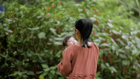 woman and child in the park