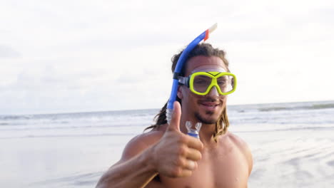 young man at the beach