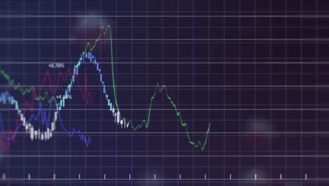 animación de gráficos multicolores con números y patrones de cuadrícula sobre células infectadas flotantes