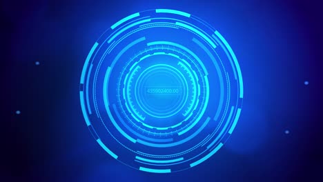 hologram hud circle interfaces hitech futuristic display loop background cyber gui element for