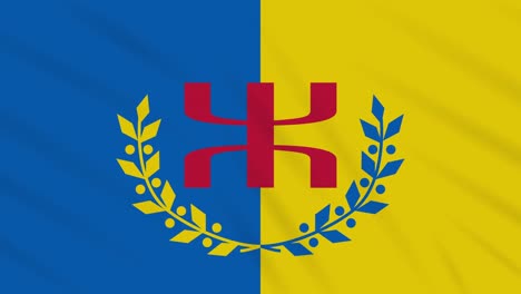 tela para agitar la bandera de kabylia, ideal para el fondo, bucle