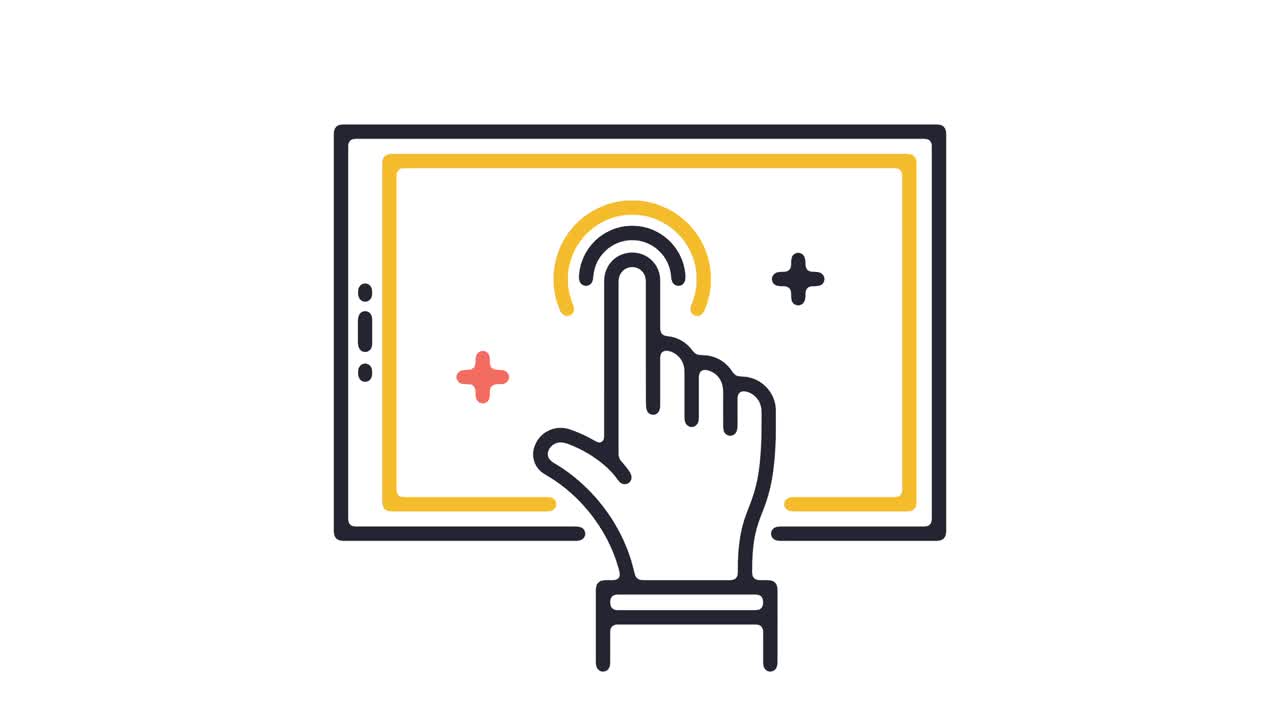 Mobile Service Line Icon Animation