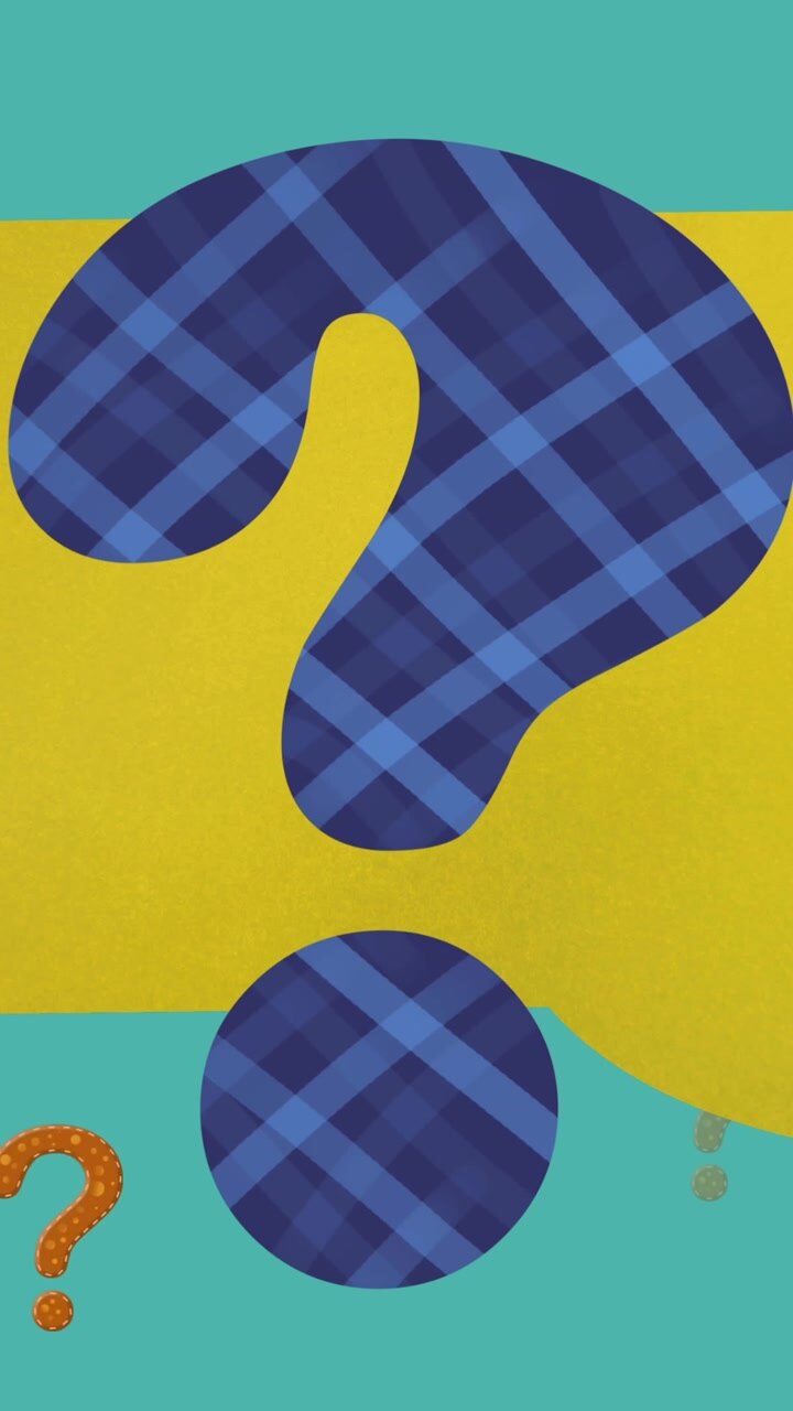 Animation of question marks on green background