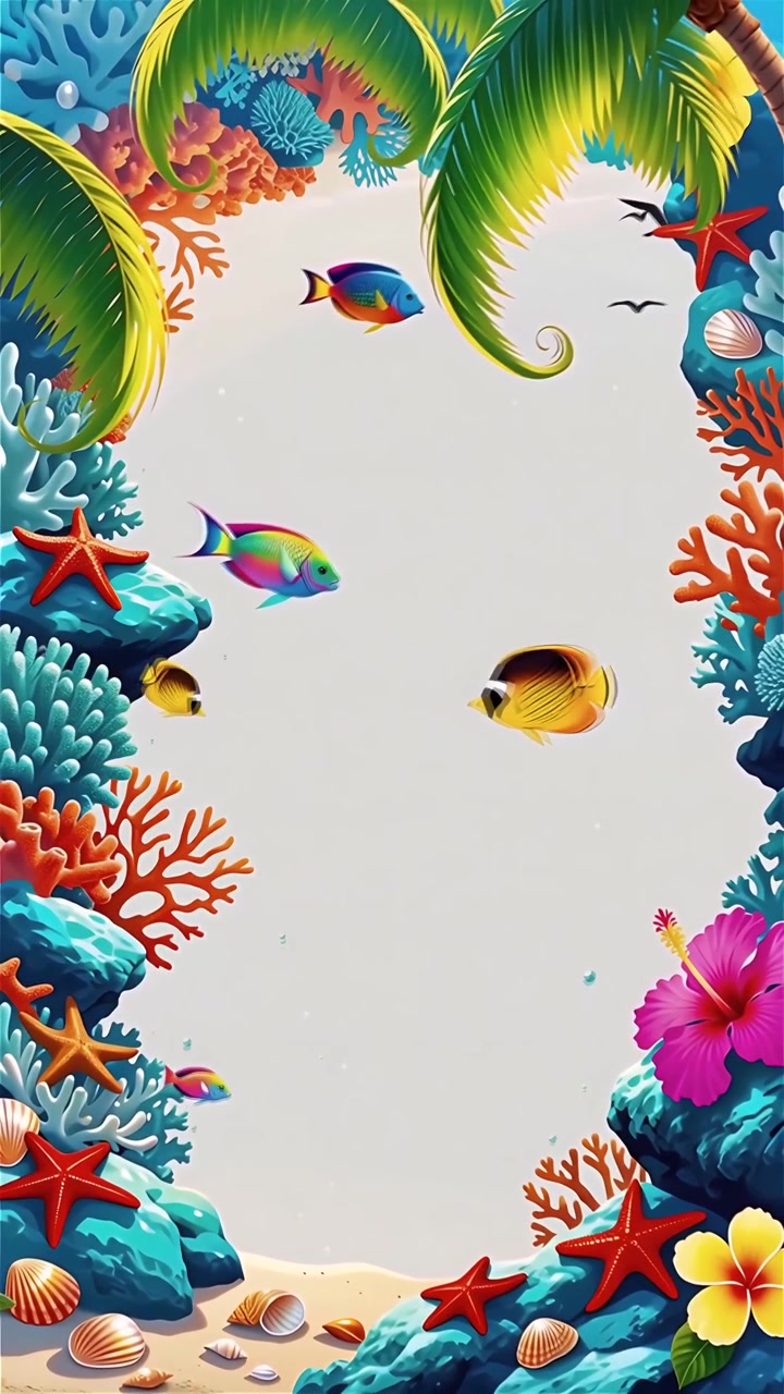 Tropical Summer Background Animation 4K