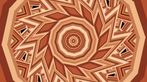 colorful warm brown kaleidoscope seamless mandala fractal ornament for yoga