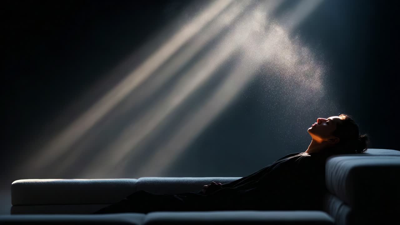 A Serene Moment Captured: Focusing on the Tranquility of Stillness and Light, This Image Evokes Contemplation and Peace Amidst a Play of Shadows and Rays of Sunlight