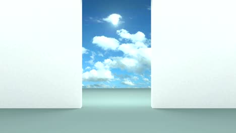 open door to the sky